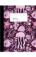 Pink Undersea Creatures Composition Notebook College Ruled