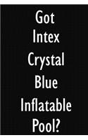 Got Intex Crystal Blue Inflatable Pool?: Intex Crystal Blue Inflatable Pool Diary Journal