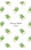 Fennel Bulb Notes: 6"x9" Notebook Watercolor Texture Design Vegetable Food Ingredient Pattern Cover. 108 Blank Lined Pages Matte Softcover Note Book Journal