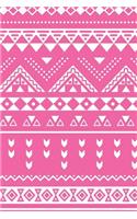 Aztec Design Notebook: Rose Pink: Notebook 6 X 9: Notebook 250 Pages: Rose Pink: Notebook 6 X 9: Notebook 250 Pages