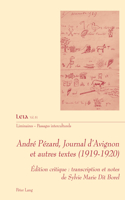 André Pézard, Journal d'Avignon Et Autres Textes