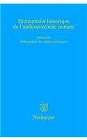 Bibliographie Des Sources Historiques