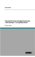 Literarische Texte im Englischunterricht - Nick Hornby's A Long Way Down