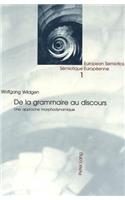 De la Grammaire au Dicours