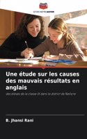 étude sur les causes des mauvais résultats en anglais
