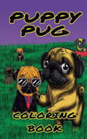 puppy pug coloring book