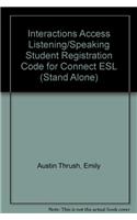 Interactions Access Listening/Speaking Student Registration Code for Connect ESL (Stand Alone)