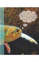Funny Spotted Brook Trout Wide-ruled Lined School Blank Composition Notebook: (4 Wide-Lined Wildlife Covers: Natures School Supplies)