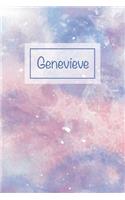 Genevieve: First Name Personalized Notebook, College Ruled (Lined) Journal, Cute Pastel Notepad with Marble Pattern for Girls, Teens and Women