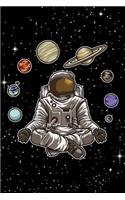 Yoga Astronaut Meditates In Space And feels The Galaxy: Graph Paper 5x5 Notebook for people who love the far reaches of the galaxy