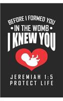 Before I formed you in the womb I knew you