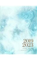 2019-2023 Five Year Planner Blue Marble Goals Monthly Schedule Organizer: 60 Months Calendar; Agenda Appointment Diary Journal With Address Book, Password Log, Notes, Julian Dates & Inspirational Quotes