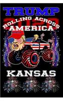 Trump 2020 Rolling Across America Kansas: 120 page 6x9 lined composition notebook jornal