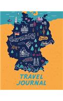 Travel Journal: Kid's Travel Journal. Map Of Germany. Simple, Fun Holiday Activity Diary And Scrapbook To Write, Draw And Stick-In. (German Map, Vacation Notebook, 