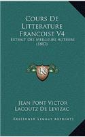 Cours De Litterature Francoise V4