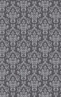 Grey Damask Journal: 160 Page Lined Journal/Notebook