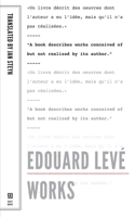 Edouard Leve: Works