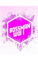 Boss Woman: Feminist Sketchbook: Pink Splatter