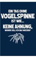 Tarantel: Tag ohne Vogelspinne? Unmöglich!: Notizbuch / Notizheft für Vogel-Spinne A5 (6x9in) dotted Punktraster
