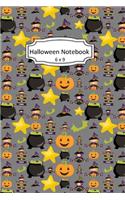 Halloween Notebook: Trick or Treat Clip Art Images on 6 x 9 Blank Lined Softcover Journal for Notes, Halloween Gift Design Cover Note Book