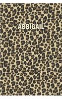 Abbigail: Personalized Notebook - Leopard Print (Animal Pattern). Blank College Ruled (Lined) Journal for Notes, Journaling, Diary Writing. Wildlife Theme Des