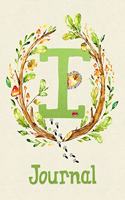 Cute Woodland Critter Journal with Initial