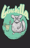 Ginchilla Notebook black: Checkered notebook journal, diary and sketchbook for all teachers and students, kids and adults! 6 x 9 inches (about DIN A5, 15x23cm), 120 white pag