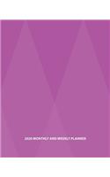 2020 Monthly and Weekly Planner: Pink Geometric Cover 12 Month Planner and Calendar, Agenda Schedule Organizer Perfect for Business, Holidays, Appointment, Teaching, Academic Log