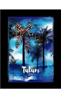 Tulum: Mexican Holiday Christmas Notebook With Lined Wide Ruled Paper For Taking Notes. Stylish Tropical Travel Journal Diary 8.5 x 11 Inch Soft Cover. For