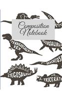 Composition Notebook: Dinosaur Lined Journal 110 Pages (8.5x11)