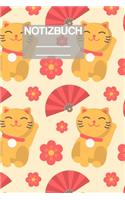 Notizbuch A5 Muster Zeichnung Katzen Katze Cat Japan Japanisch: - 111 Seiten - EXTRA Kalender 2020 - Einzigartig - Liniert - Linie - Linien - Geschenk - Geschenkidee
