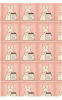 Notebook: Bunny Sweets; Exercise Book 190 Lined Journal Pages Diary 6x 9 Large Composition Note Book Gloss Finish Paperback(1 Notebook Lined Pages with Blank Date and Page Number)