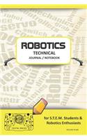 Robotics Technical Journal Notebook - For Stem Students & Robotics Enthusiasts: Build Ideas, Code Plans, Parts List, Troubleshooting Notes, Competition Results, Meeting Minutes, Yellow Plain1