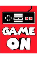 Game on: Old School Gamer Designed Book in Fire Red That Can Be Used as a Journal or Notebook