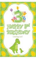 Happy 3rd Birthday Coloring Card