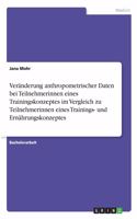 Veränderung anthropometrischer Daten bei Teilnehmerinnen eines Trainingskonzeptes im Vergleich zu Teilnehmerinnen eines Trainings- und Ernährungskonzeptes