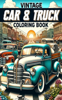 Vintage Car & Trucks coloring book