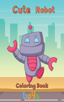 Cute Robot Coloring Book Boys