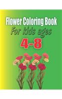 Flower Coloring Book For kids age 4-8