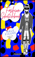 Fashion Sketchbook Male Figure Template