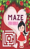 Maze for Girls: A challenging and fun maze for kids by solving mazes