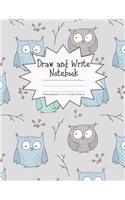 Draw and Write Notebook Primary Ruled 8.5 x 11 in / 21.59 x 27.94 cm