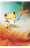 Notebook: Funny Yellow Frog Planner / Organizer / Lined Notebook (6 x 9)