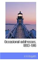 Occasional Addresses, 1893-1916