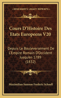 Cours D'Histoire Des Etats Europeens V20