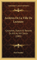 Archives De La Ville De Lectoure