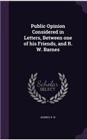Public Opinion Considered in Letters, Between one of his Friends, and R. W. Barnes