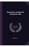 Dissertatio Juridica de Usurarum Labe