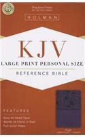 Large Print Personal Size Reference Bible-KJV: King James Version Bible, Purple, LeatherTouch Personal Size