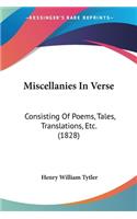 Miscellanies In Verse